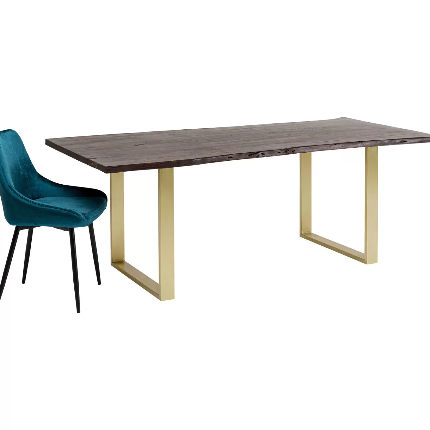 KARE Design Table Harmony Fonce Acier Brut 200X100