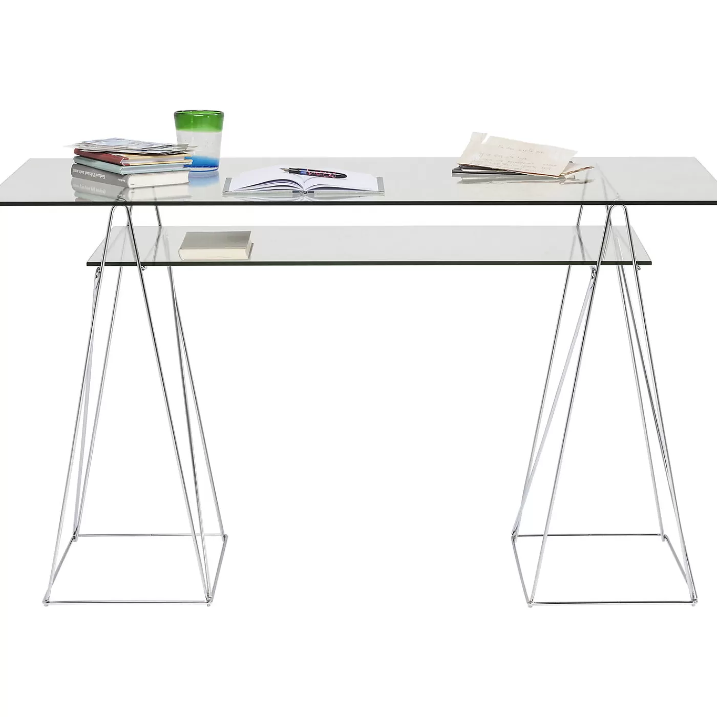 KARE Design Table Polar Chrome 8 Mm (Verre Trempe)