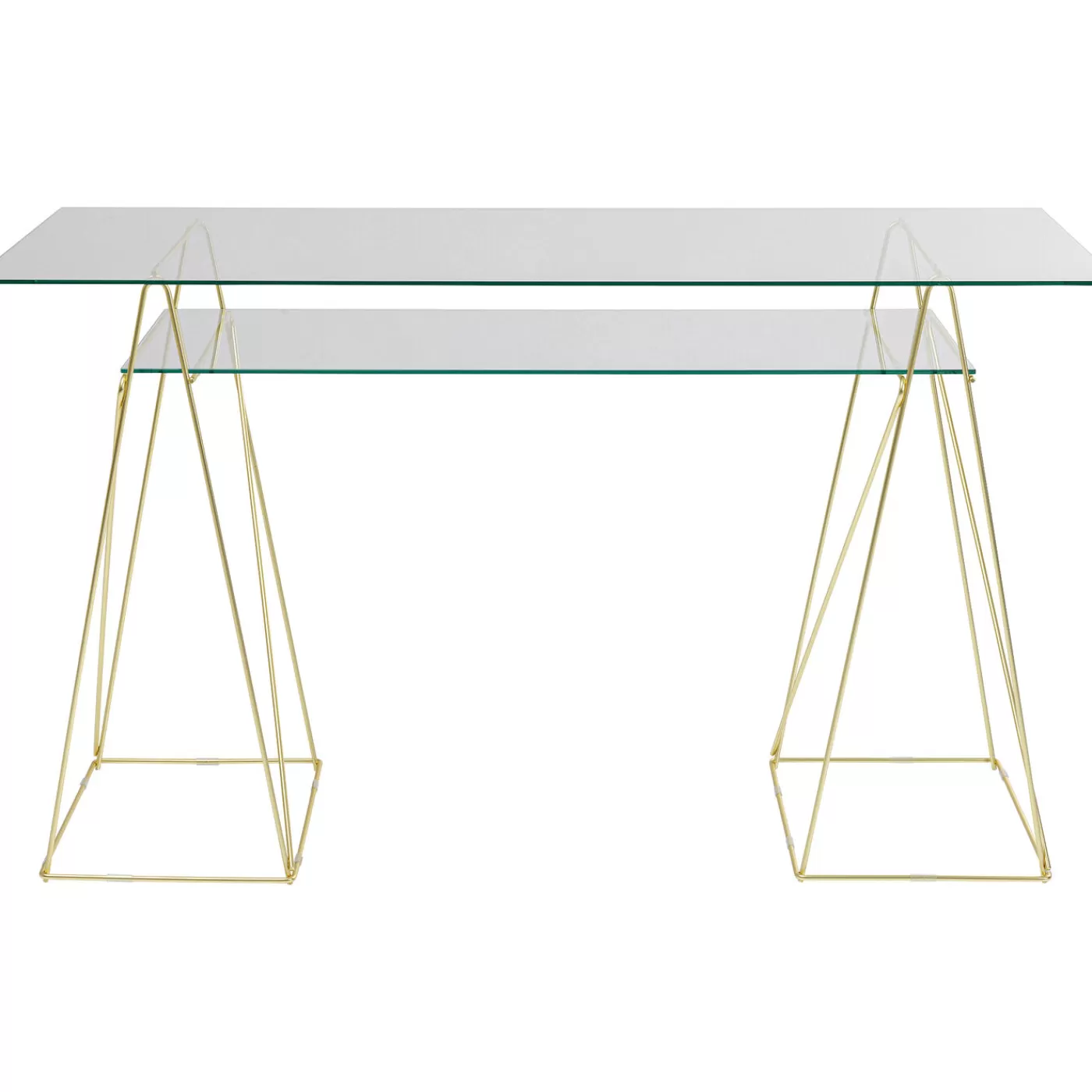 KARE Design Table Polar Laiton-Verre Trempe 8Mm