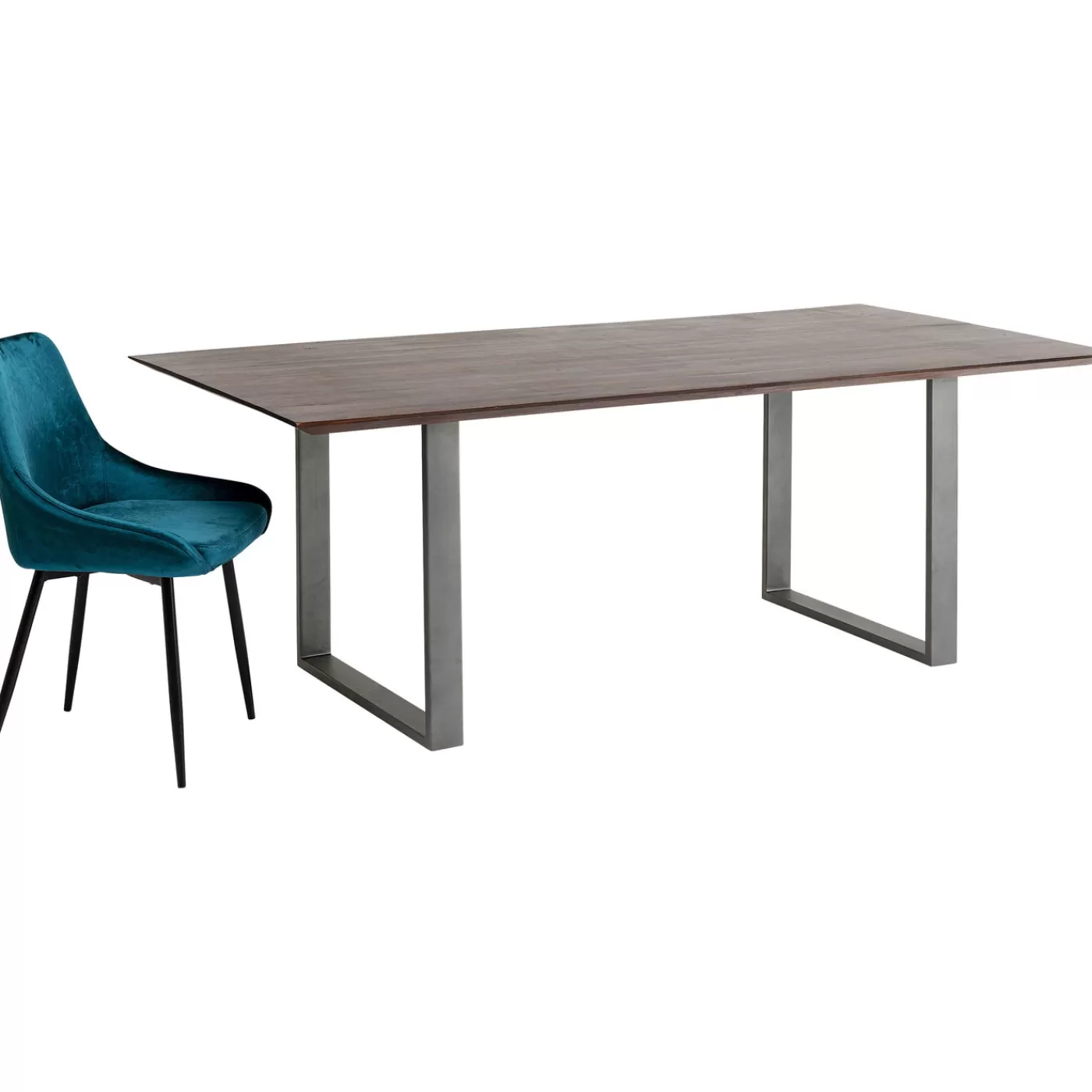 KARE Design Table Symphony Fonce Acier Brut 160X80