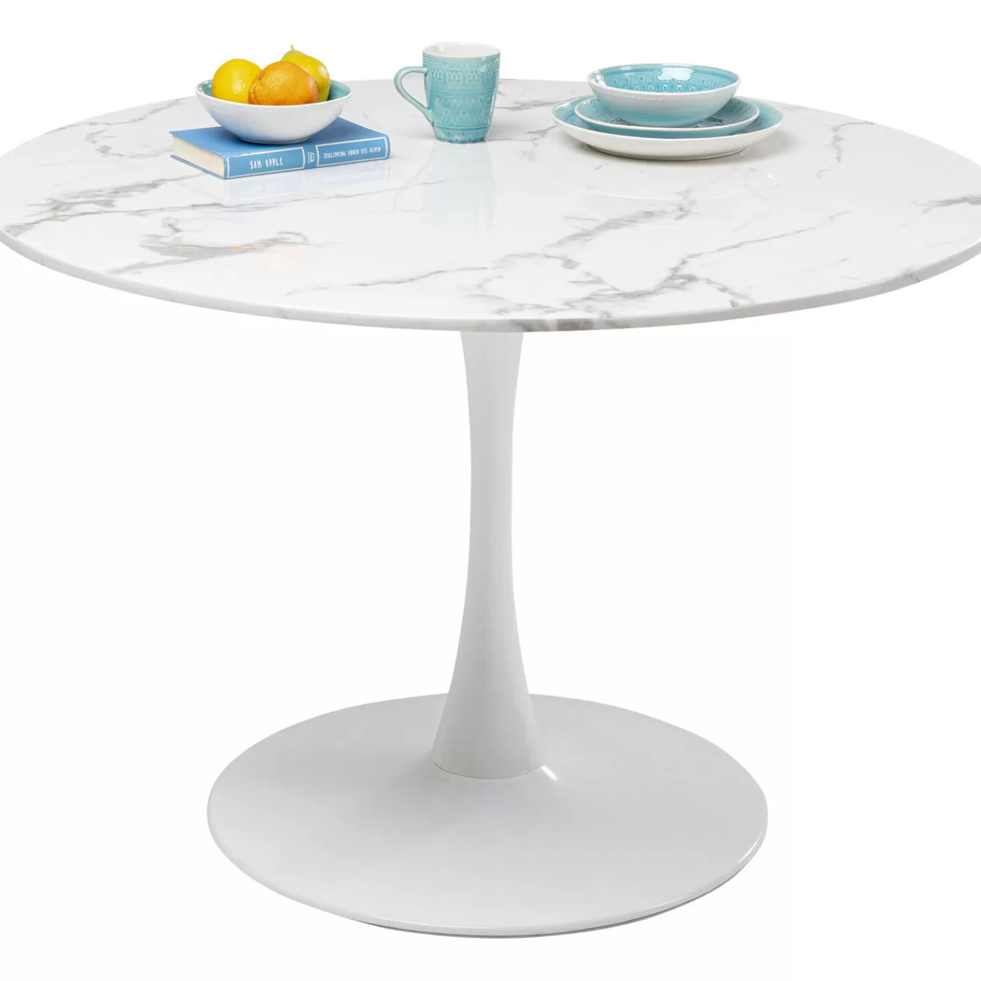 KARE Design Table Veneto Marbre Blanc O110Cm