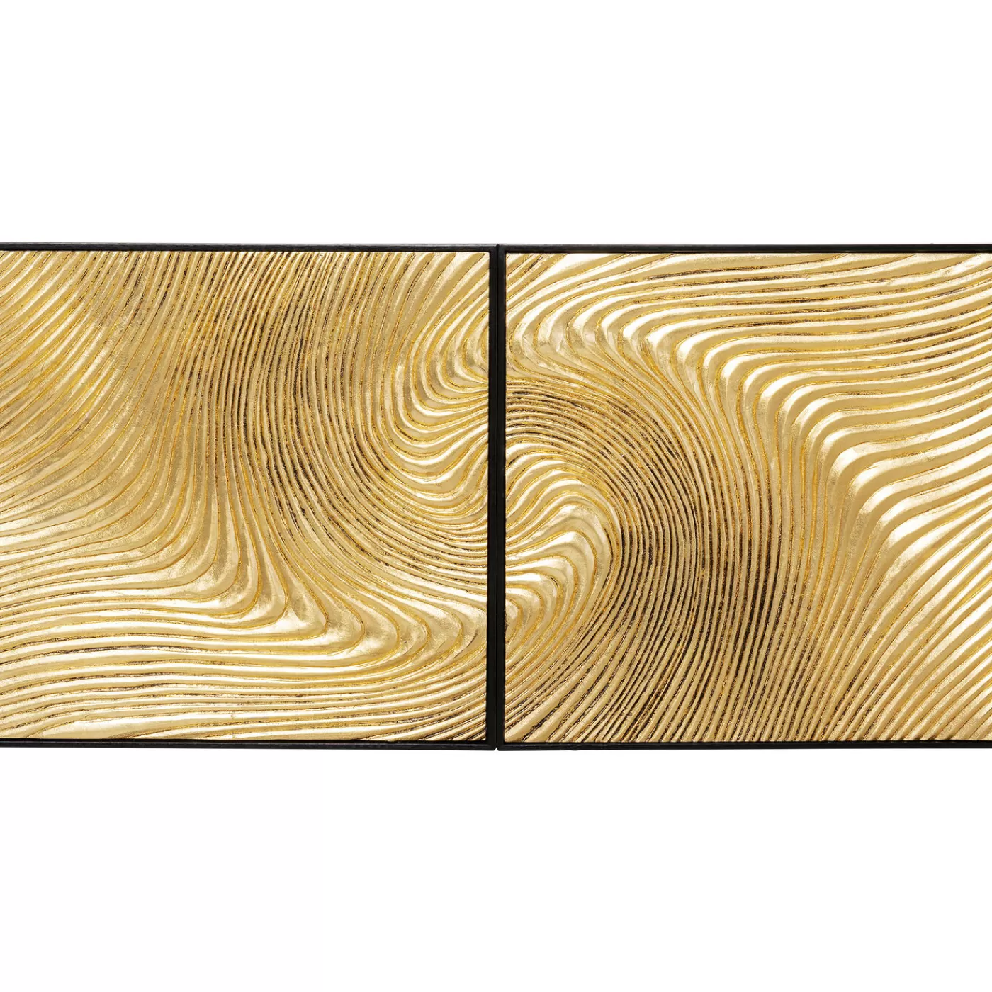 KARE Design Tableau Décoratif Wave Dore (2/Set)