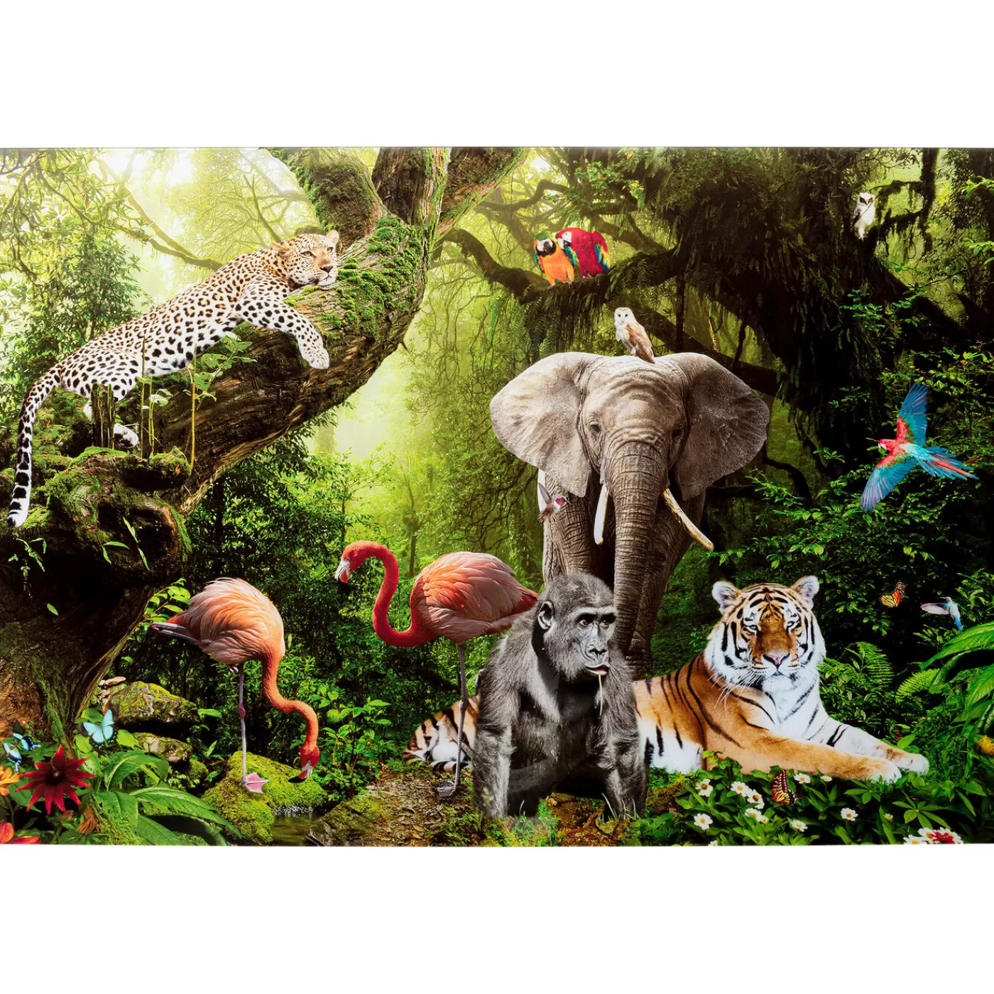 KARE Design Tableau En Verre Animal Paradise 150X100Cm