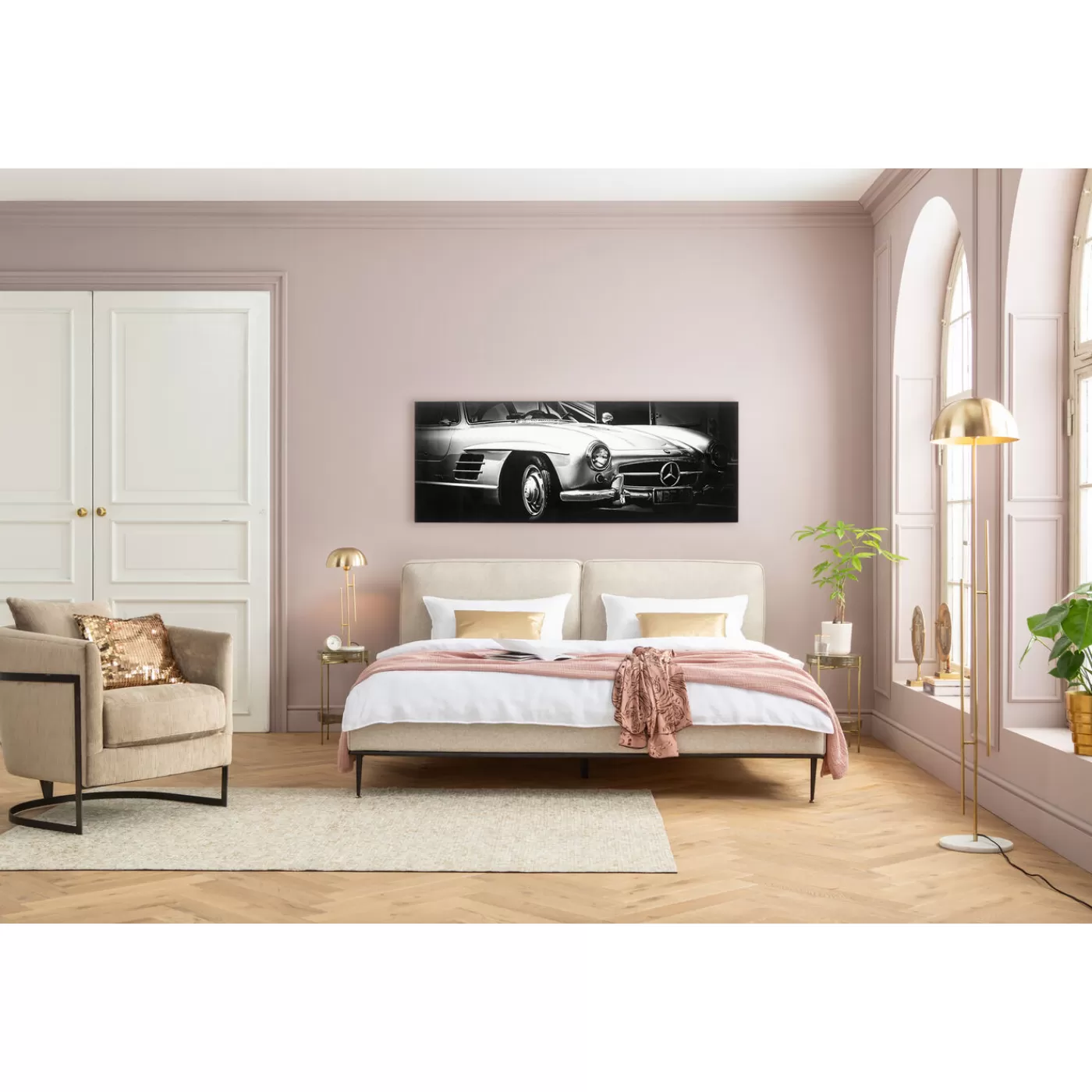 KARE Design Tableau En Verre Classic Car 160X60Cm