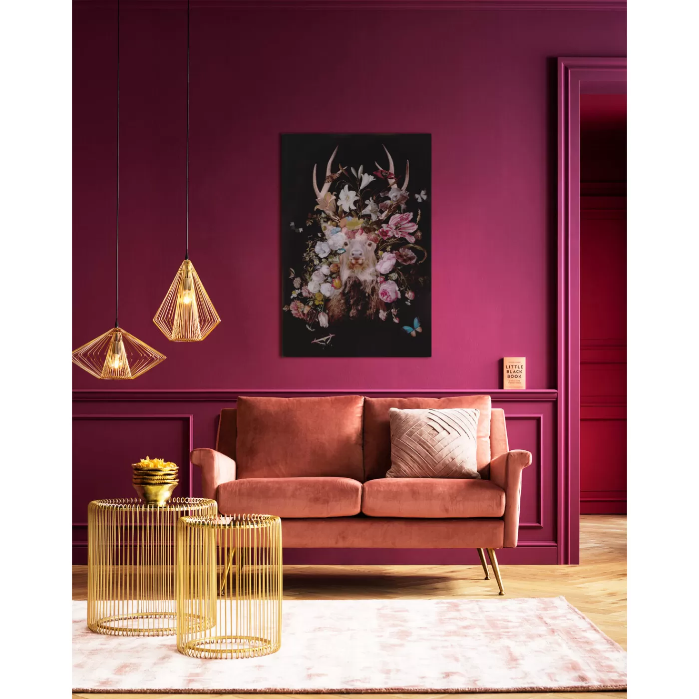 KARE Design Tableau En Verre Deer Garden 80X120Cm