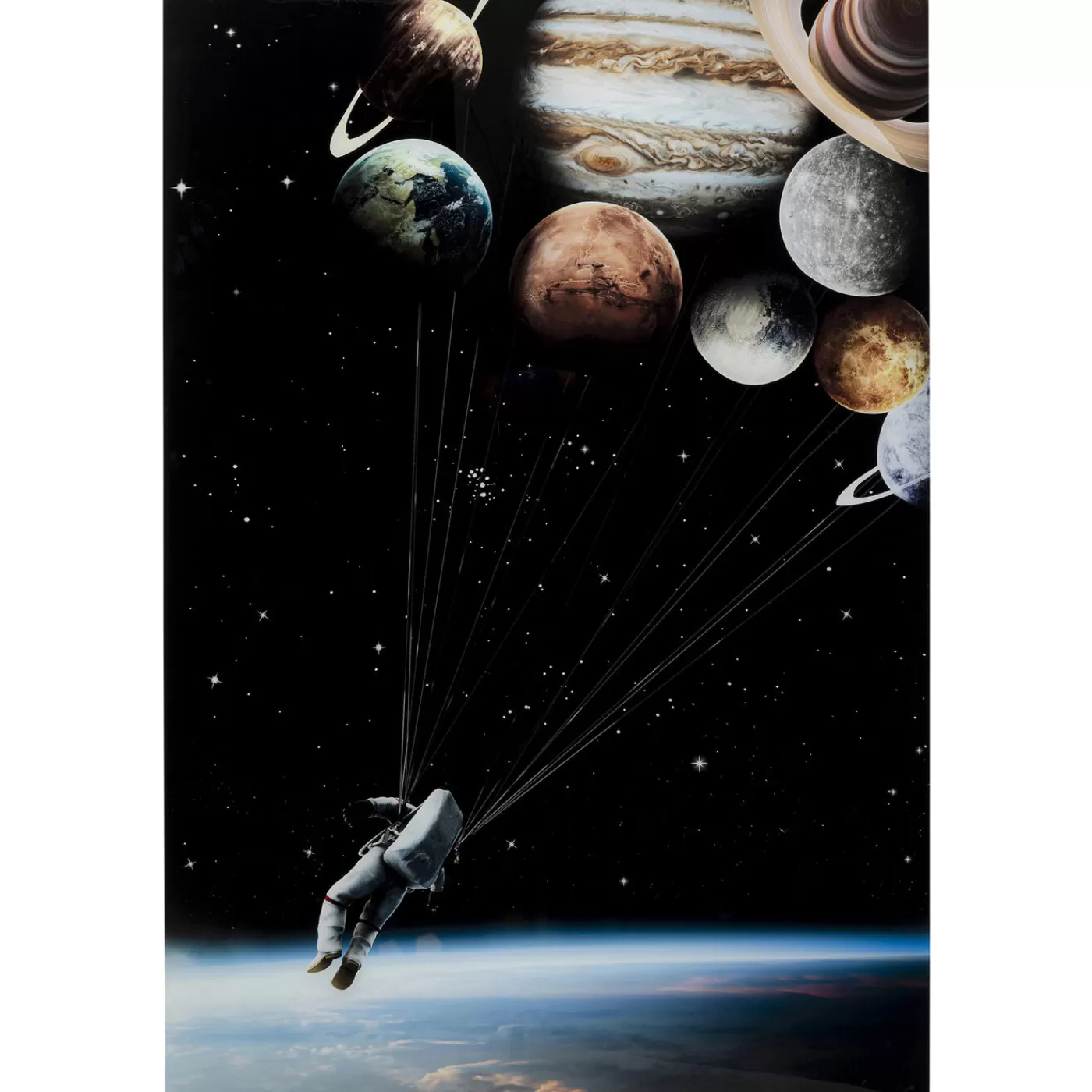 KARE Design Tableau En Verre Flying Astronaut 100X150Cm