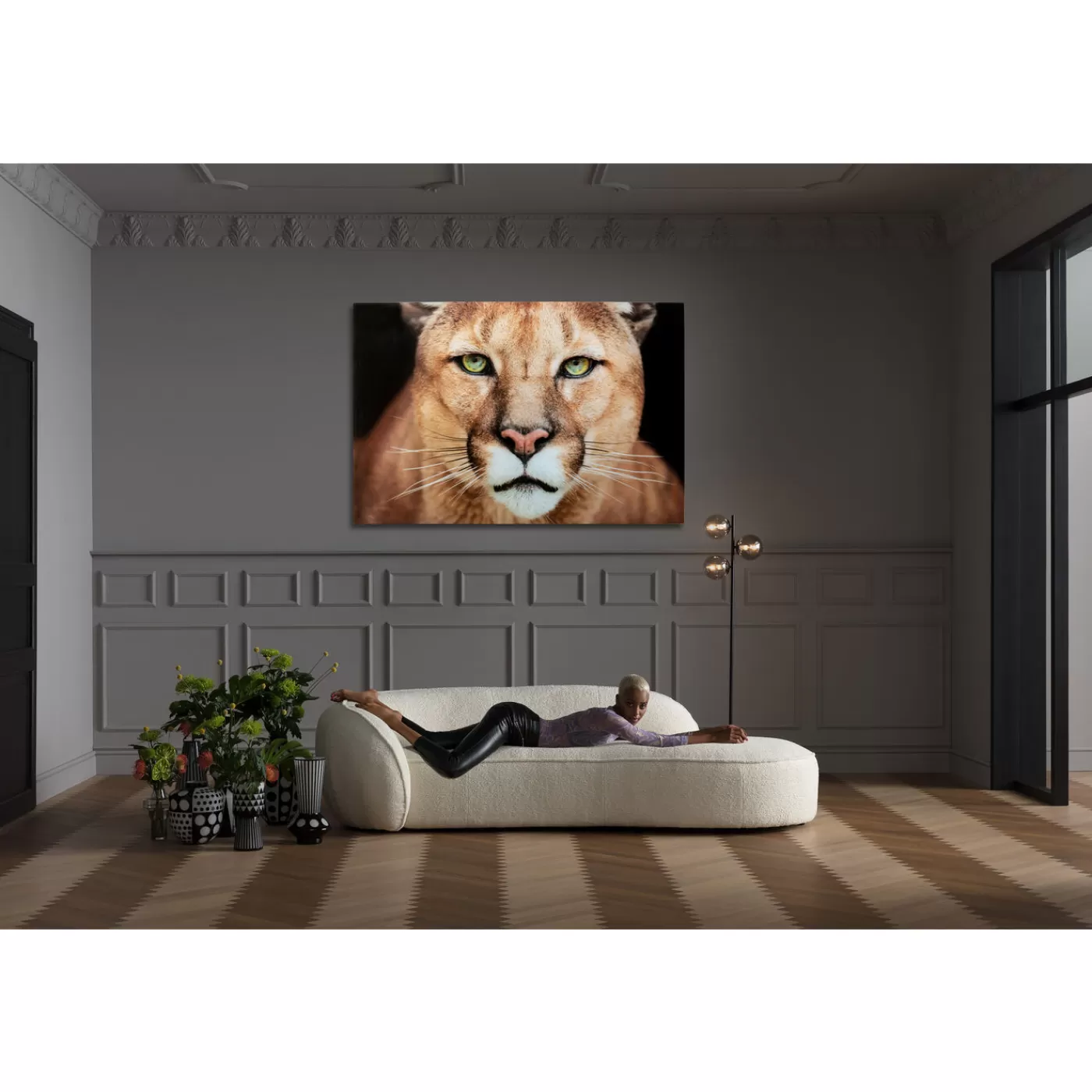 KARE Design Tableau En Verre Lioness 150X100Cm