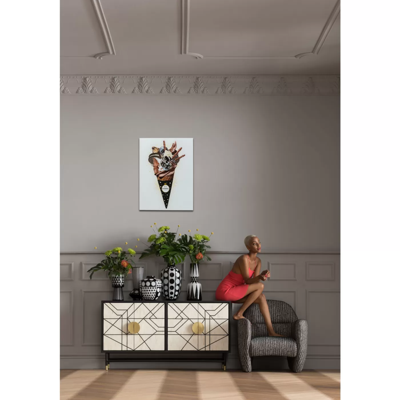 KARE Design Tableau En Verre Rich Ice Cream 60X80Cm