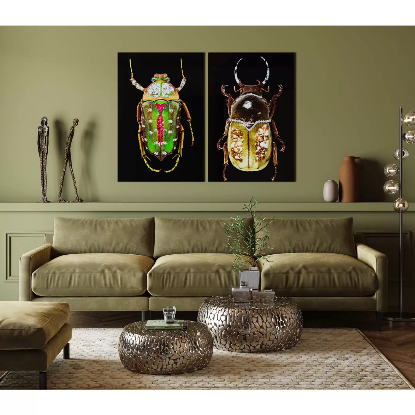 KARE Design Tableau En Verre Shiney Dung Beetle 80X120Cm