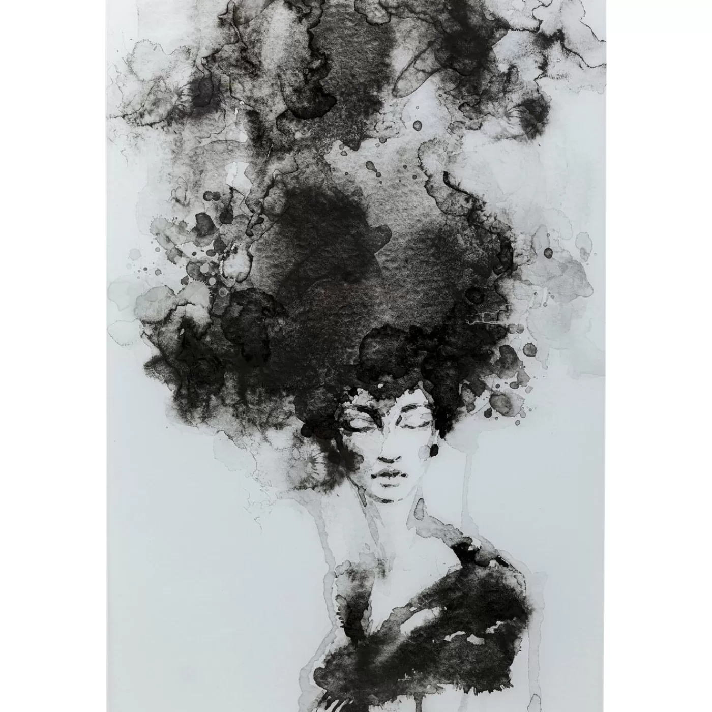 KARE Design Tableau En Verre Smokey Hair 100X150Cm