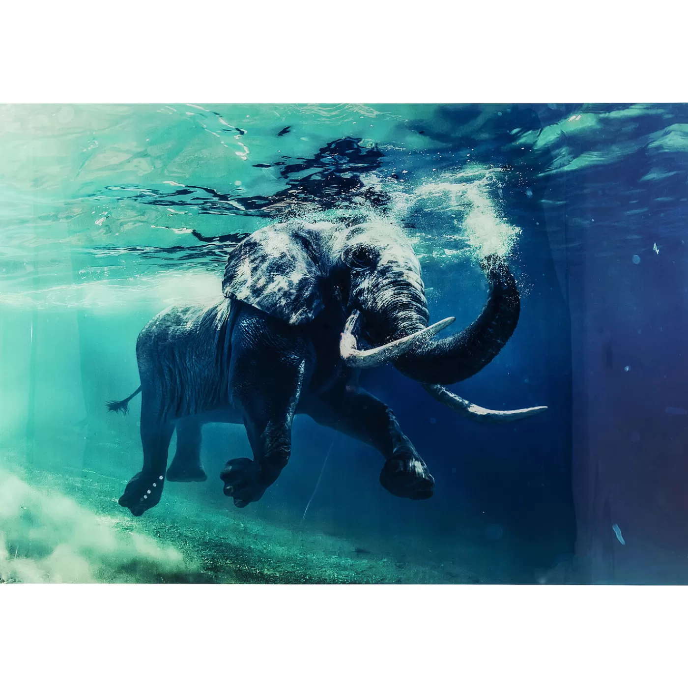 KARE Design Tableau En Verre Swimming Elephant 180X120