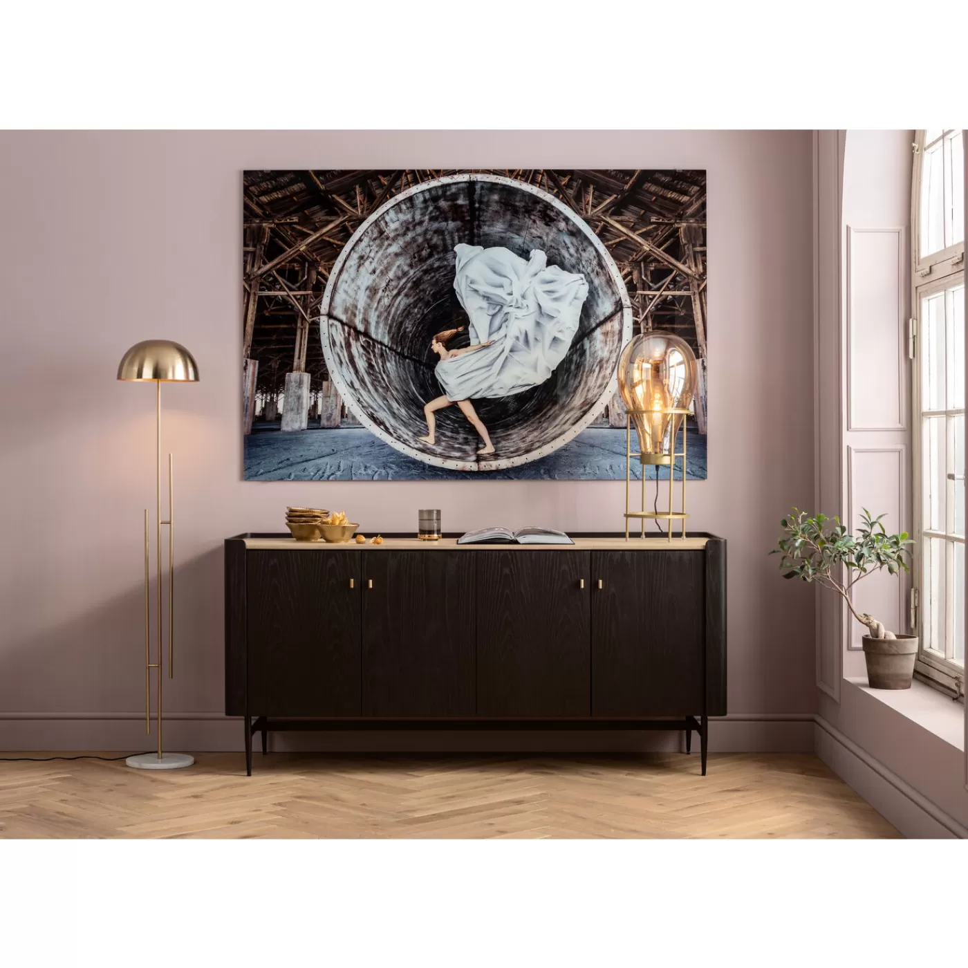 KARE Design Tableau En Verre Time Traveller 180X120Cm