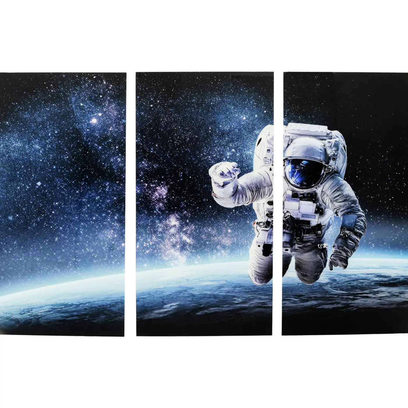 KARE Design Tableau En Verre Triptychon Man In Space 240X160Cm