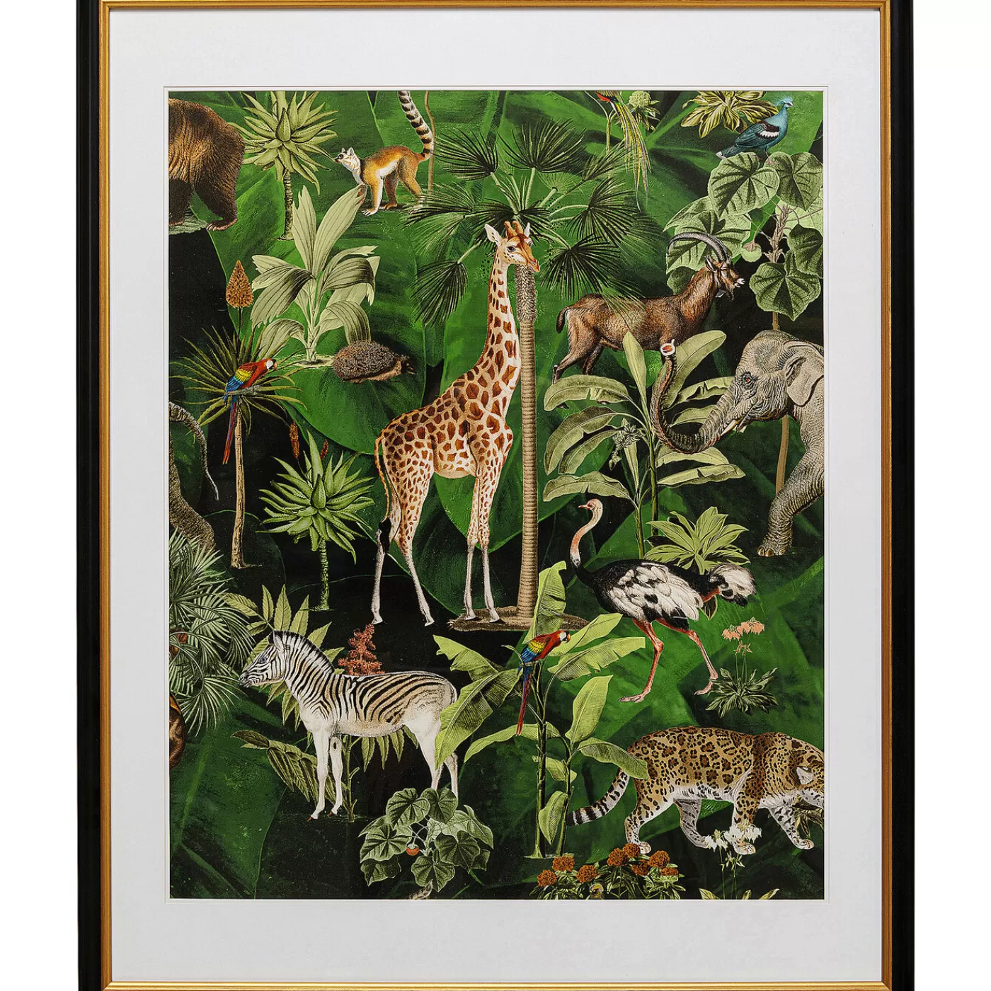 KARE Design Tableau Encadre Animals In Jungle 80X100Cm