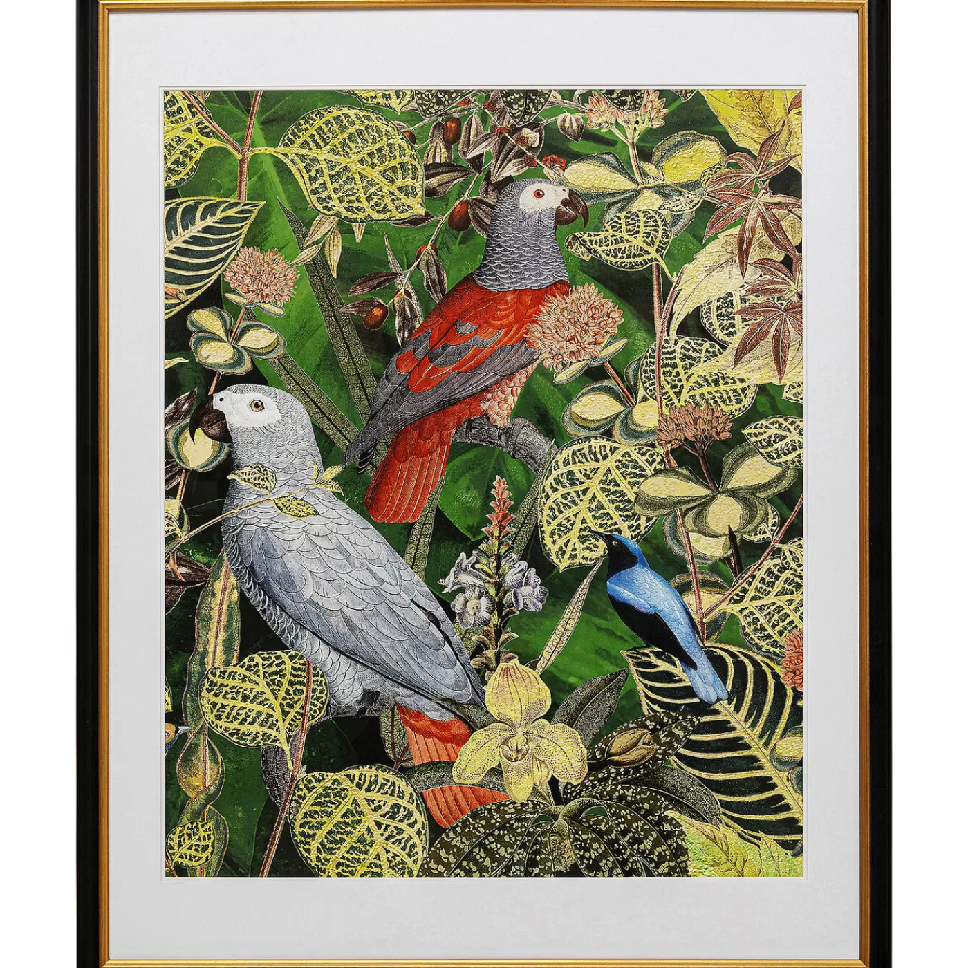 KARE Design Tableau Encadre Birds In Jungle 80X100Cm