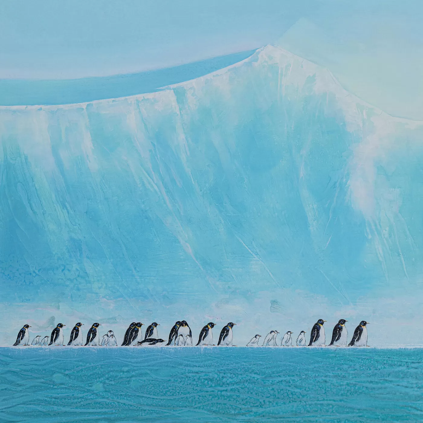 KARE Design Tableau Encadre Walking Penguins 140X140Cm