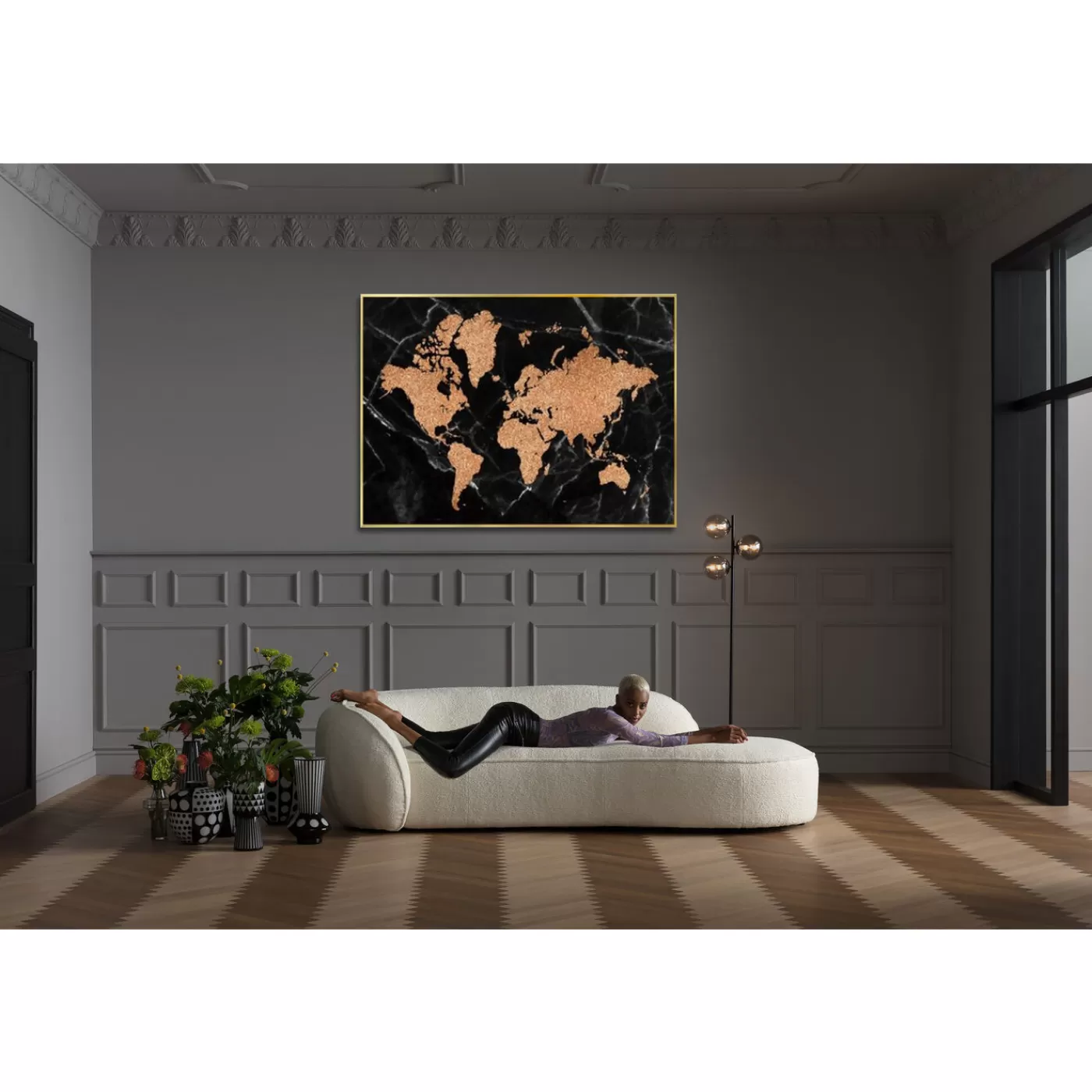 KARE Design Tableau Encadre World Map 150X100Cm