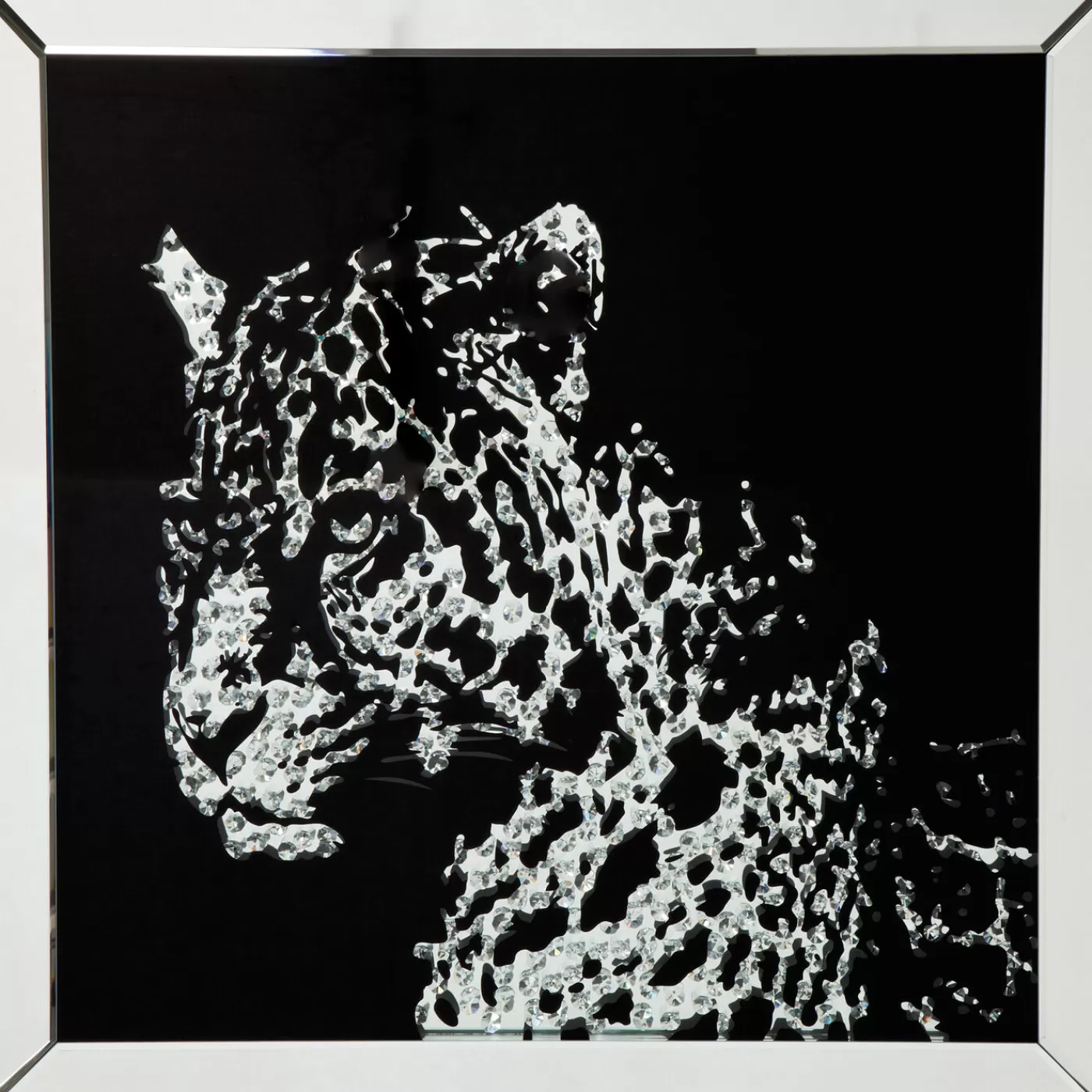 KARE Design Tableau Frame Miroir Leopard 80X80Cm