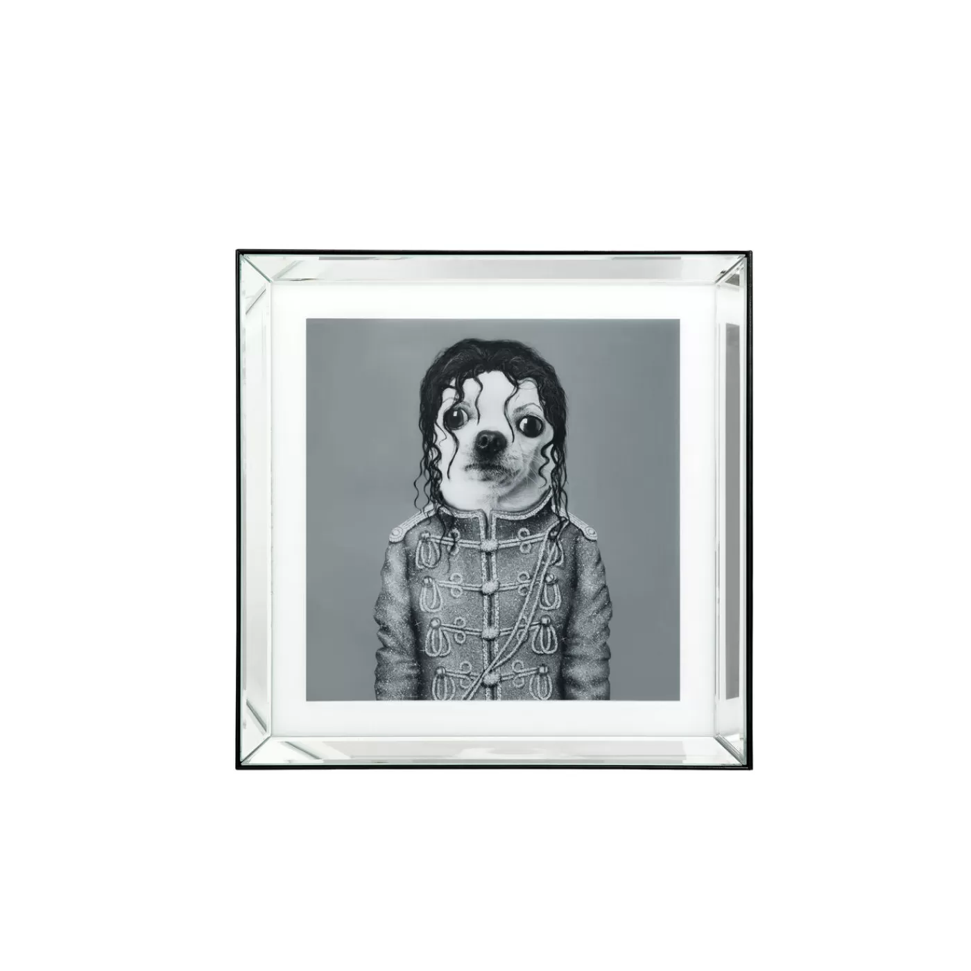 KARE Design Tableau Frame Mirror King Dog 60X60Cm