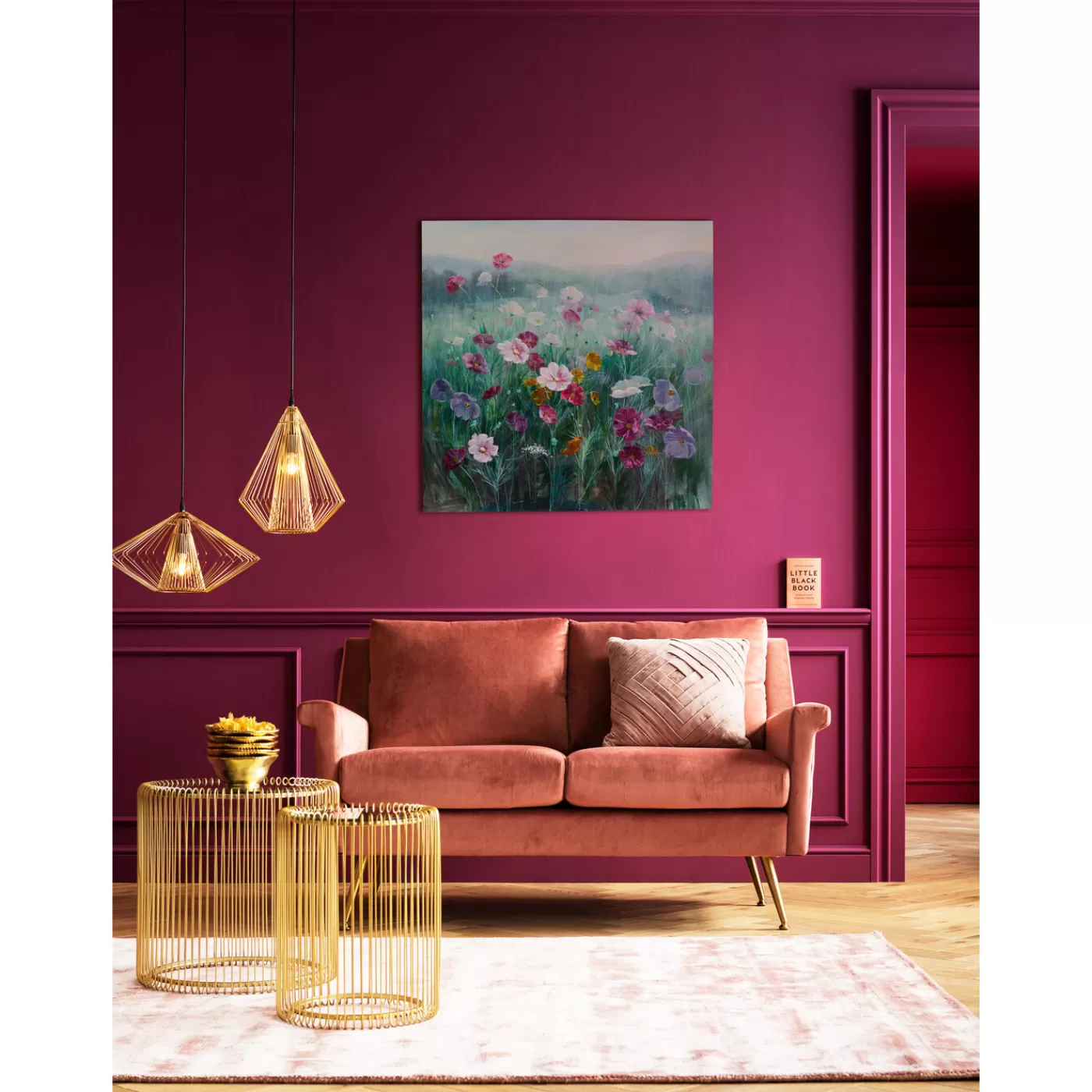 KARE Design Tableau Sur Toile Pastell Flowers 120X120Cm