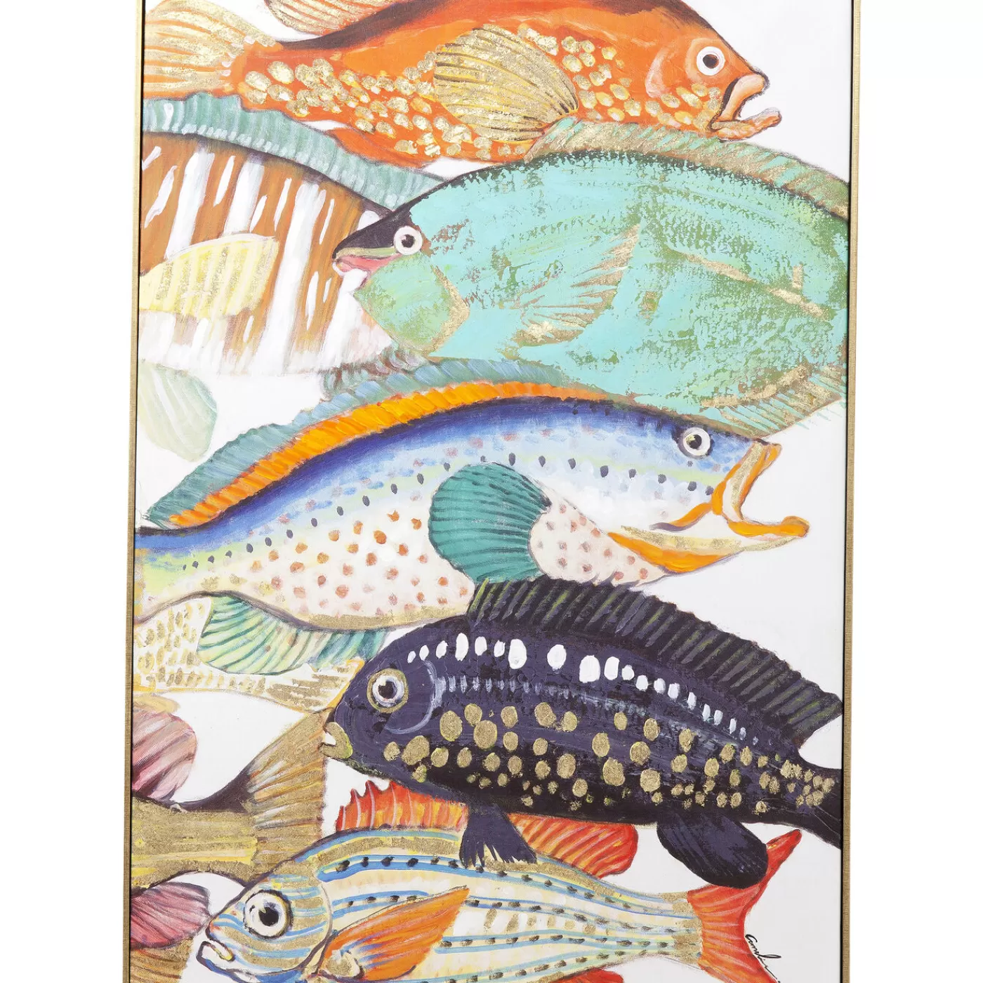 KARE Design Tableau Touched Fish Meeting Two 75X100Cm