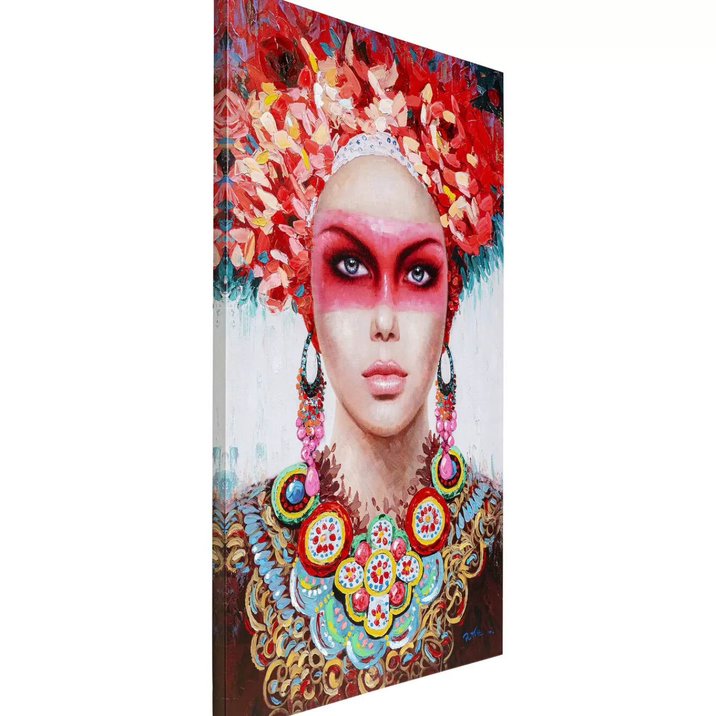 KARE Design Tableau Touched Red Eye Lady 90X140