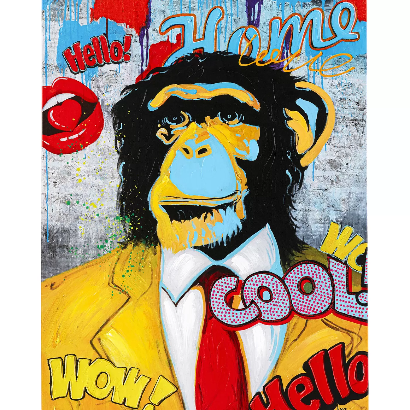 KARE Design Tableau Touched Show Monkey 90X120Cm