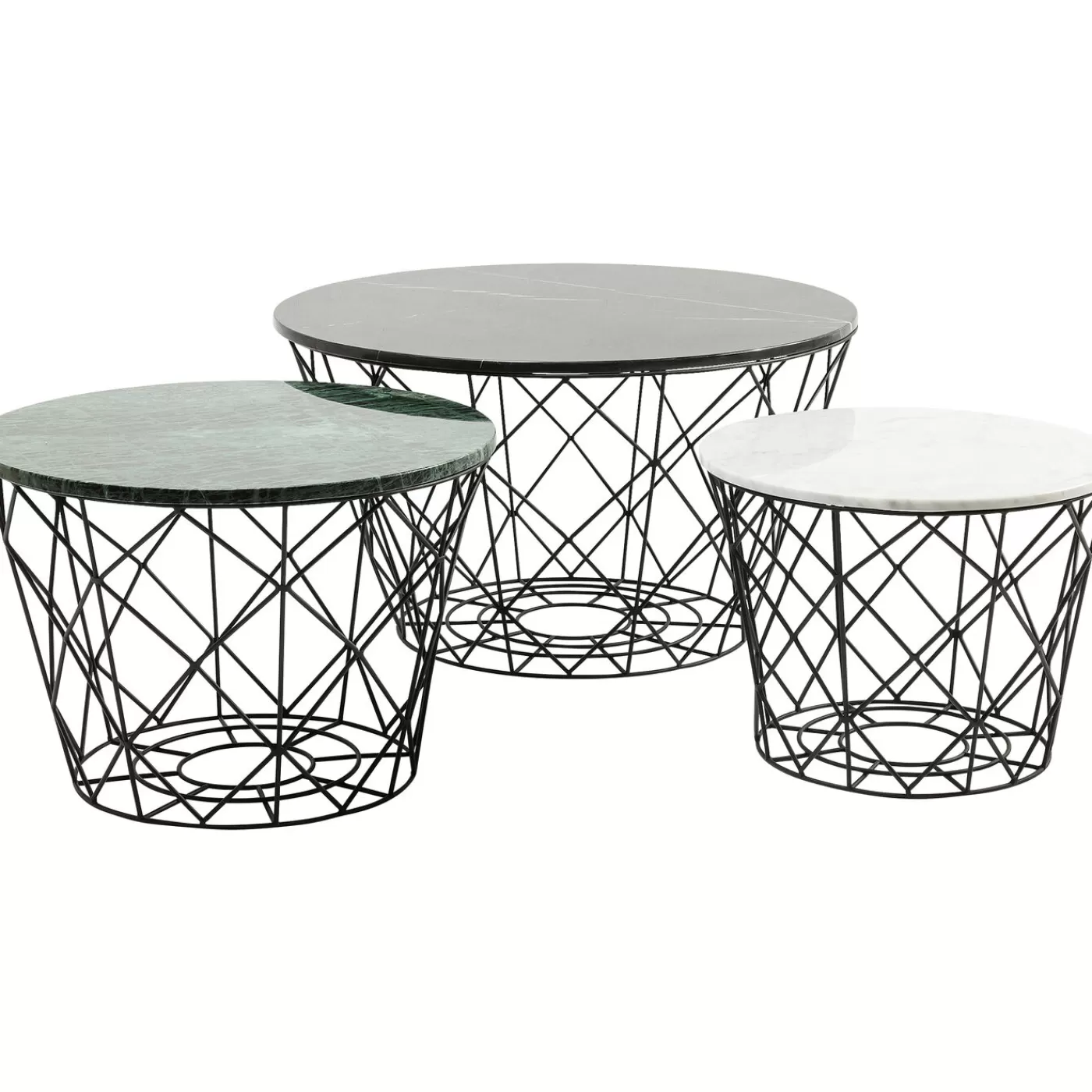 KARE Design Tables Basses East Coast Rond (Jeu De 3)