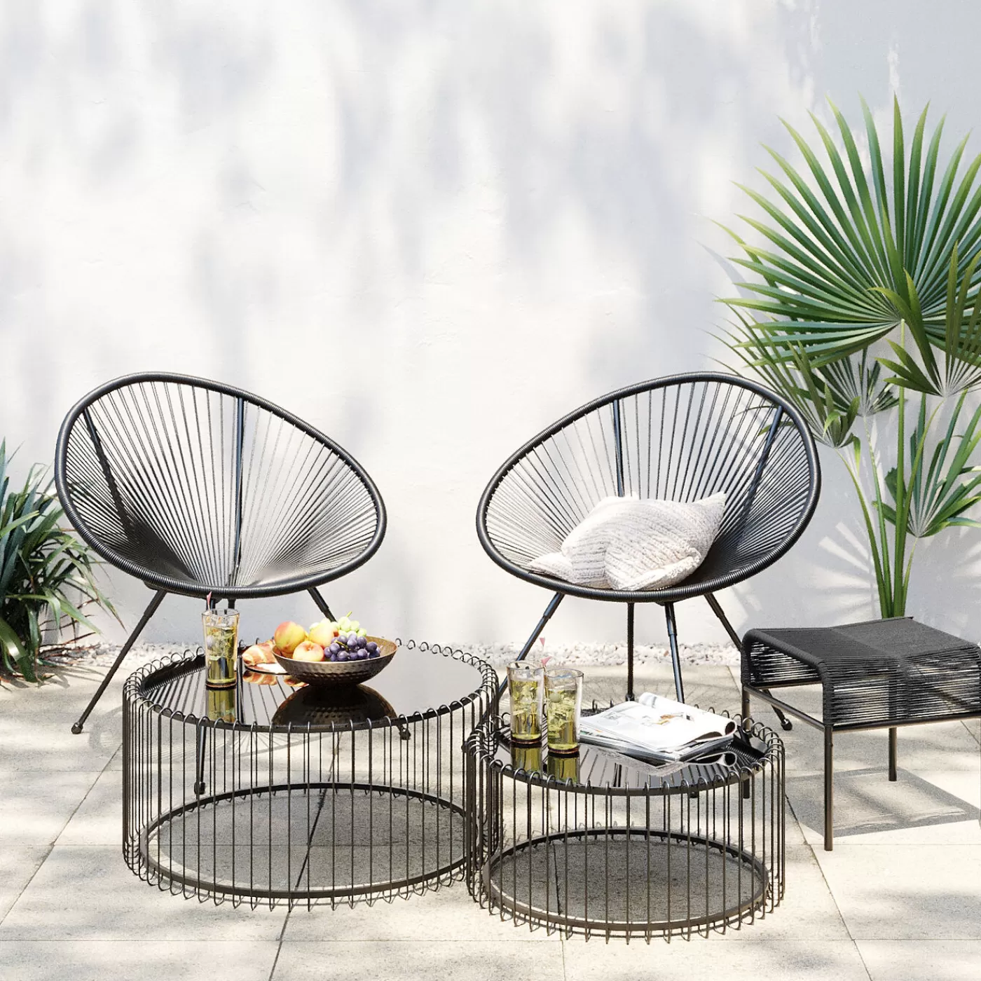 KARE Design Tabouret Acapulco Noir