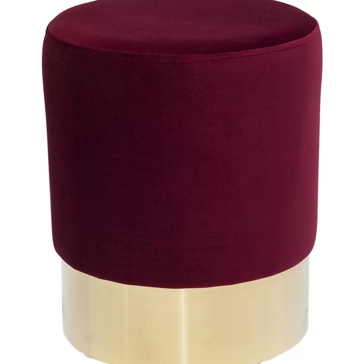 KARE Design Tabouret Cherry Bordeaux Laiton O35Cm