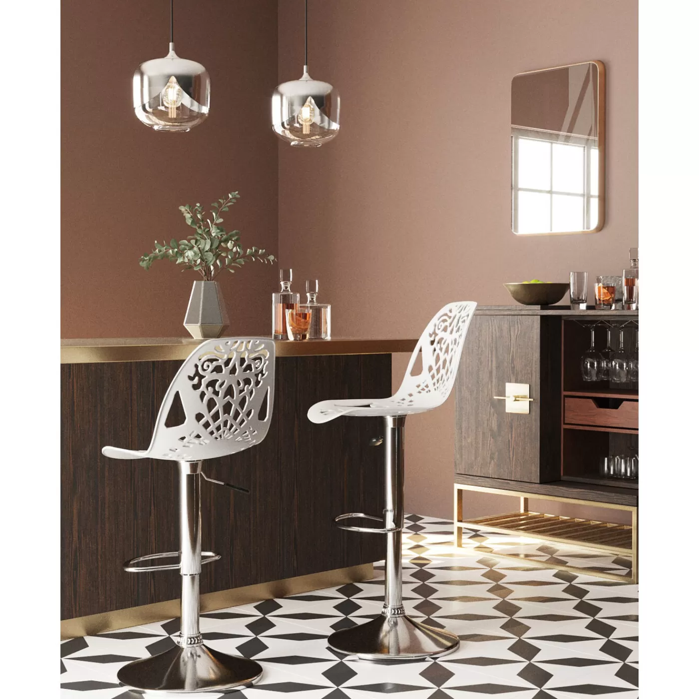 KARE Design Tabouret De Bar Ornament Blanc