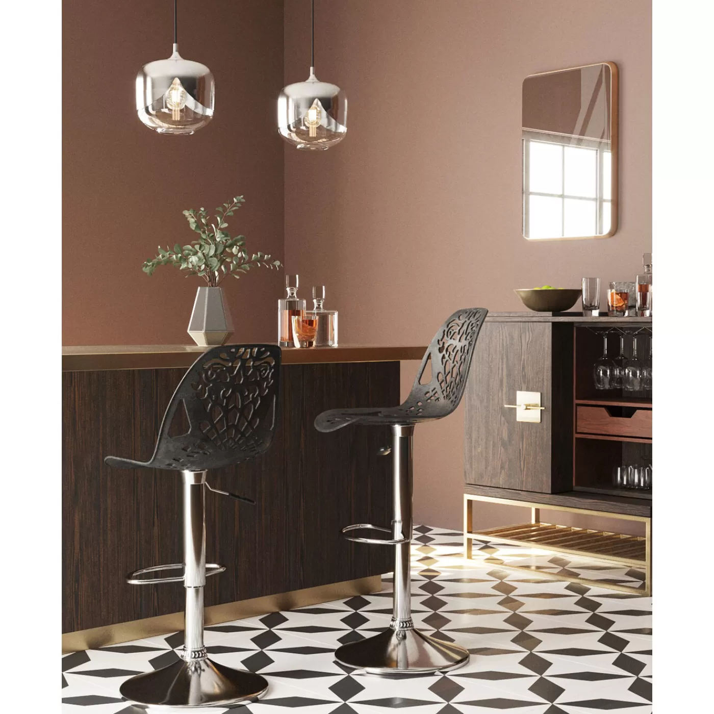 KARE Design Tabouret De Bar Ornament Noir