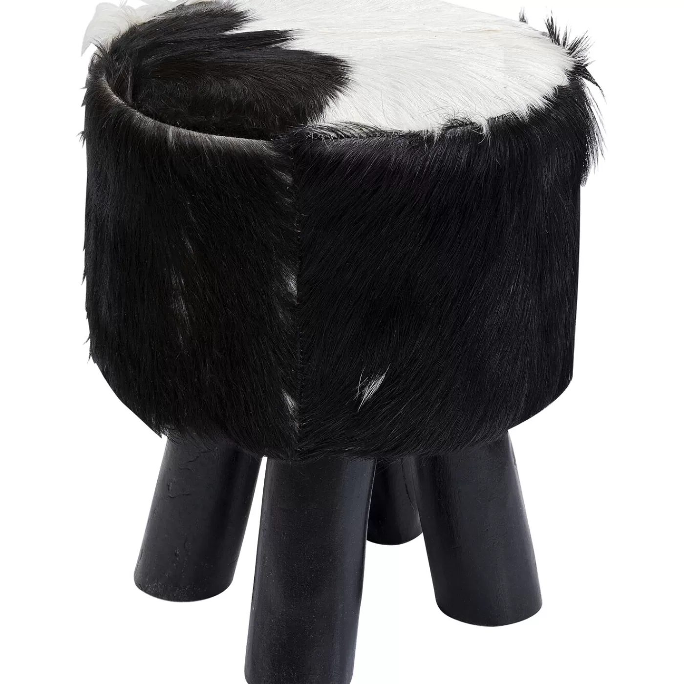 KARE Design Tabouret Flint Stone Noir O35Cm