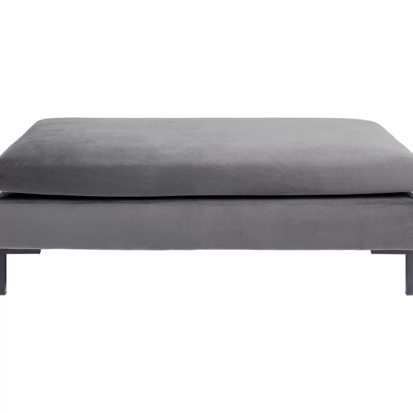 KARE Design Tabouret Gianni Velours Gris Noir